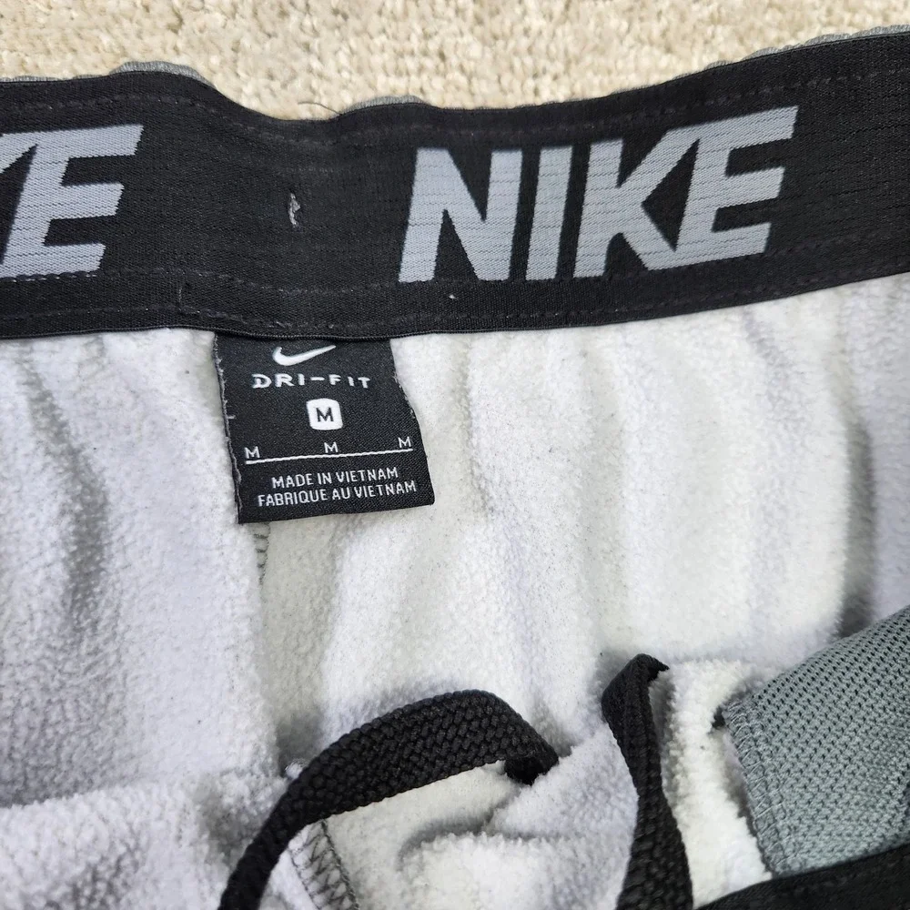 Nike Track Pants Men Medium Gray Therma Training Dri Fit‎ Fleece Sweatpants